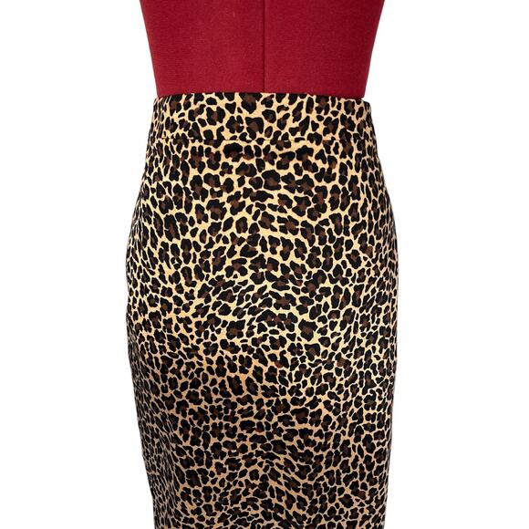 J.Crew Women’s Size 4 Animal Print Cheetah Midi Pencil Skirt - Picture 5 of 8